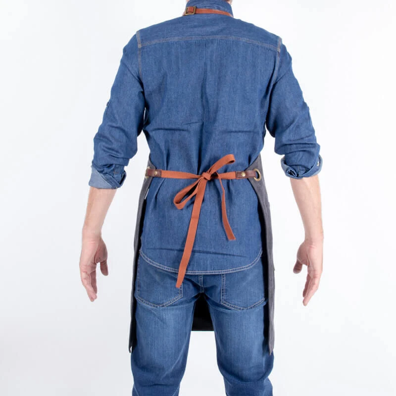 Alaskan Maker N°325 schort met nek- en middelband katoen Black Alaskan Maker N°325 Schort Met Nek- En Middelband Katoen Black -Winkel Voor Keukenbenodigdheden tablier vintage 325 4